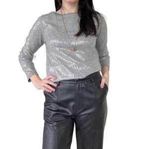 Women's Shine Bright Sequin Knit Top - lalavon - 1 of 4