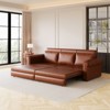 TiramisuBest 93.7" King Chesterfield Sofa Bed Faux Leather Sofa Pull-Out Nailhead Trim Sofa Living Room - 3 of 4