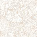 RoomMates Batik Tropical Leaf Peel & Stick Wallpaper Beige