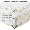 HLC.ME Floral Bed Sheets - Bed Sheet Set - Wrinkle Resistant & Ultra Soft - Fits Mattresses up to 15 Inches Deep - 2 of 4