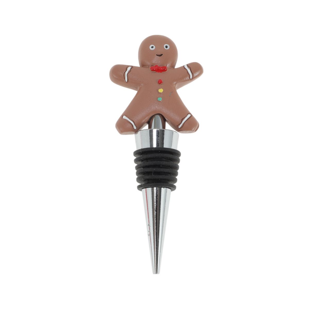 Unique Bargains Gingerbread Man Bottle Stopper Zinc Alloy ABS Silicone 1 Pc - thumbnail 4