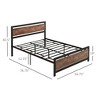 Full Size Bed Frame with Headboard and Footboard - 3 of 4