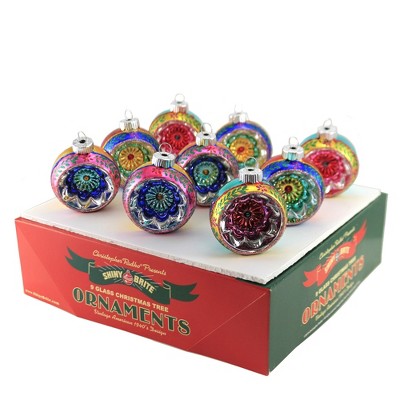 Shiny Brite 2.5" Cc Reflector Rounds Christmas Ornament  -  Tree Ornaments
