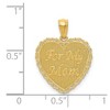 Black Bow Jewelry 14k Yellow Gold For My Mom Pendant, 18mm - 4 of 4