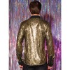 Lars Amadeus Men's Button Long Sleeves Disco Glitter Metallic Shirts - 3 of 4