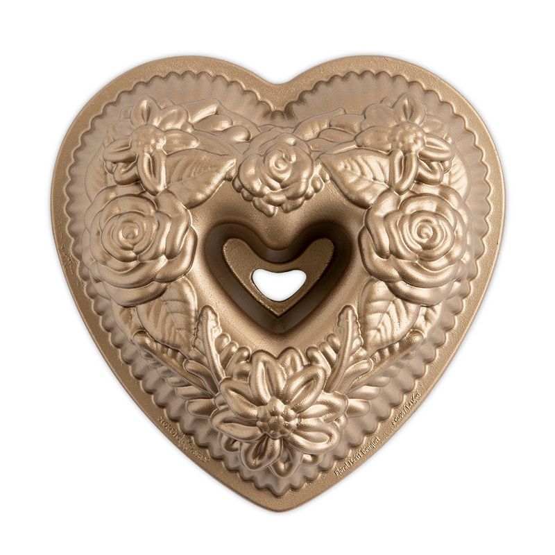 Nordic Ware Floral Heart Bundt Pan, 1 of 6