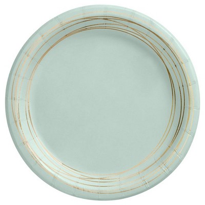 Spritz 60ct Dinnerware Paper Plates, 8.5, Gold, 2-Pack 