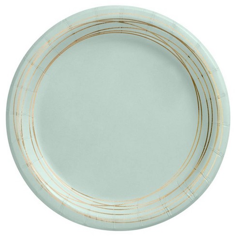 6.75 20ct Botanical Snack Paper Plates Sage - Spritz™ : Target