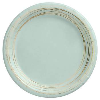 6.75" 20ct Botanical Snack Paper Plates Sage - Spritz™