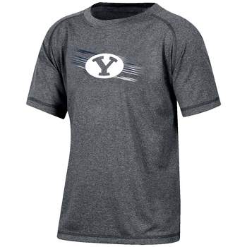 NCAA BYU Cougars Boys' Gray Poly T-Shirt