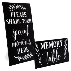 Faithful Finds 2-Pack Celebration of Life Decor, Memory Signs for Funeral, Memorial Service, Graduation, Wedding, 2 Sizes - 1 of 4