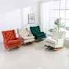 Mid-Century Modern Rocking Chair - Accent Chair for Living Room, Nursery, High Back Ergonomic Design - 4 of 4