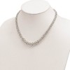 Black Bow Jewelry 6.5mm Sterling Silver Hollow Graduated Byzantine Chain Necklace, 17 In - 4 of 4