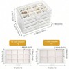 Earring Holder Organizer, 5 - Drawer Jewelry Box with Clear Acrylic Case and Adjustable Velvet Trays - Warmwhite - 4 of 4