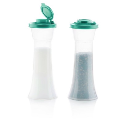 New Tupperware salt & pepper shakers store 8 sets of salt and pepper shakes