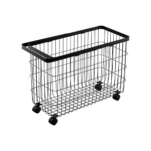Yamazaki Home - Rolling Wire Basket (14.8" H) - Steel - 1 of 4