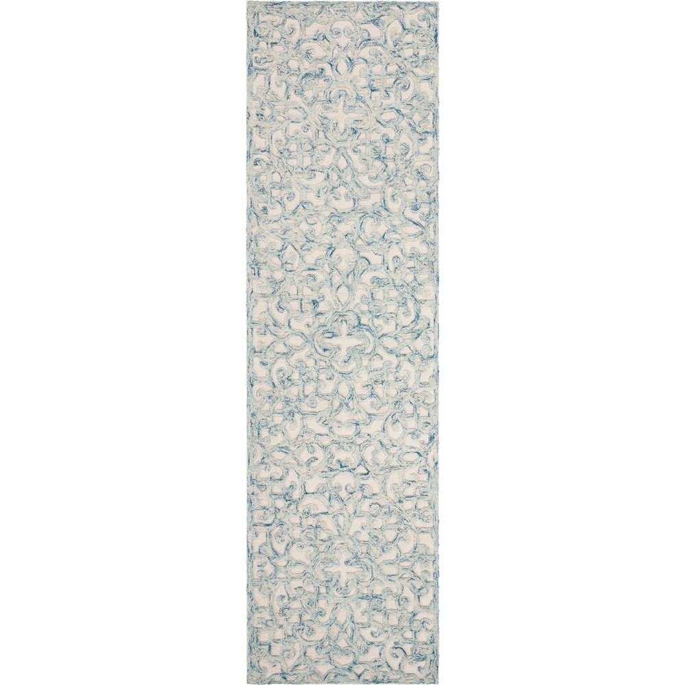  Runner Shapes Tufted Blue/Ivory