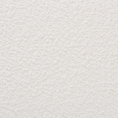 Off-White Boucle Upholstered Walnut Wood Ottoman Footstool