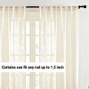 HLC.ME Linda Faux Linen Textured Semi Sheer Privacy Sun Light Filtering Window Rod Pocket Thick Curtains Panels, Set of 2 - 3 of 4
