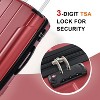 Gulches Luggage Sets 3 Piece, Expandable Hard shell ABS Suitcases with Double Spinner, Travel luggage Set with TSA Lock (20/24/28), Red - 4 of 4