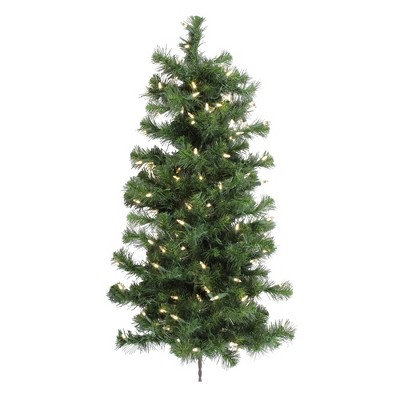 Vickerman Douglas Fir Artificial Wall Tree with Lights