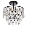 Elegant Lighting Mila 12 inch flush mount in black - 3 of 4