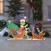 Gemmy Holiday Flat tastics Lighted KD Grinch Sleigh Scene Dr. Seuss, Multicolored - 2 of 4
