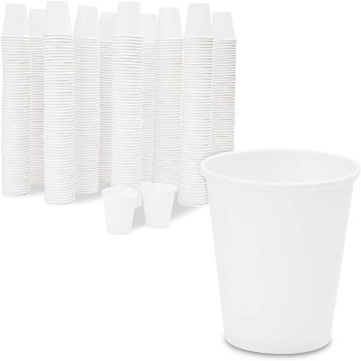 Juvale 600 Pack 3 oz. Small White Paper Cups, Disposable Bath Cup for Bathroom & Mouthwash