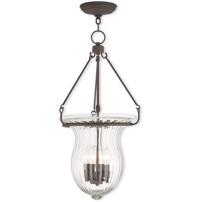 Livex Lighting Andover 4 - Light Semi-Flush Mount in  Brushed Nickel