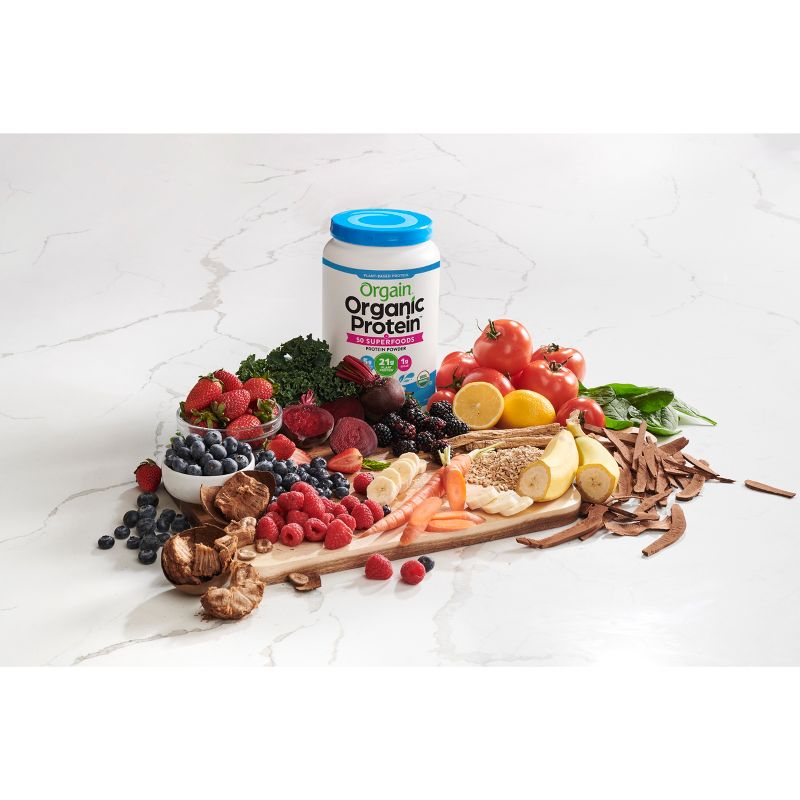 Orgain Organic Protein + Superfoods Vegan Plant Based Powder - Vanilla Bean - 32.3oz, 4 of 9