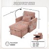 Multifunctional Chenille Chaise Lounge Recliner with Hidden Storage, Adjustable Phone Holder & Side Pockets for Small Spaces-3irtyhousy - 4 of 4