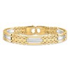 Black Bow Jewelry Men's 9.25mm 14k Two Tone Gold Polished & Satin Link Bracelet, 8.5 In - 3 of 4