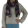 CTM Women's American Flag Print Lightweight Scarf - 3 of 4