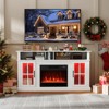 Costway 58" Fireplace TV Stand with LED Lights Entertainment Center for 65 Inch TV Brown/Black/White/Gray - 4 of 4