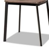 Baxton Studio 4pc Ornette Wood and Metal Dining Chair Set Walnut Brown/Black: Polyester Upholstery, Spot Clean, Armless Design - 4 of 4
