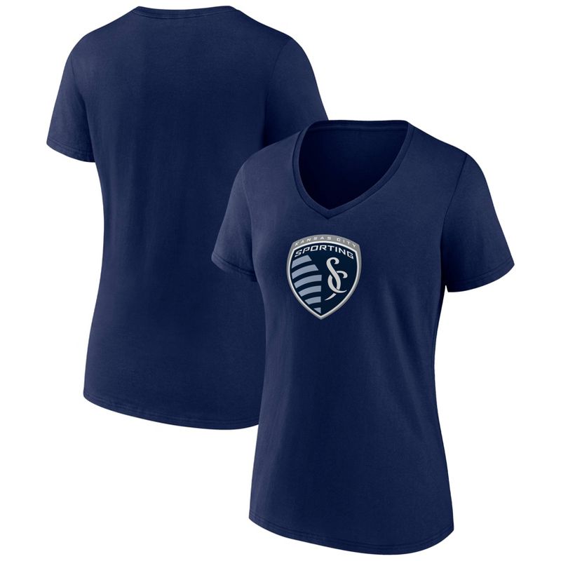 MLS Sporting Kansas City Women&#39;s V-Neck Top Ranking T-Shirt, 1 of 4