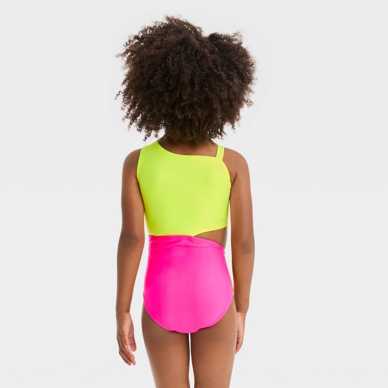 Toddler Girls' Colorblock One Piece Swimsuit - Cat & Jack™, 4 of 5