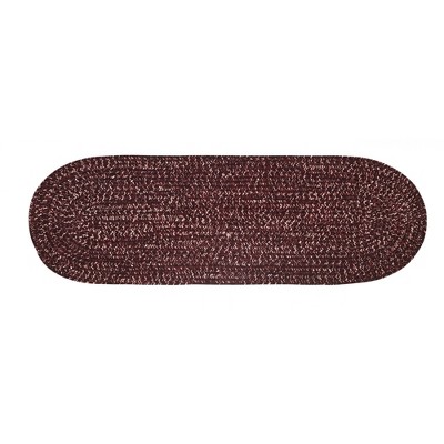 24" x 108" Chenille Tweed Collection Burgundy & Mauve Reversible Indoor Area Utility Runner Rug - Better Trends