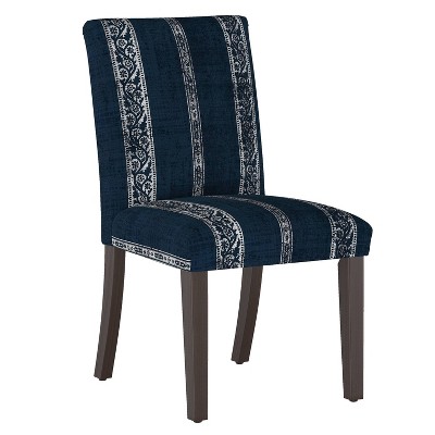 Dining Chair Block Print Striped Navy - Threshold™