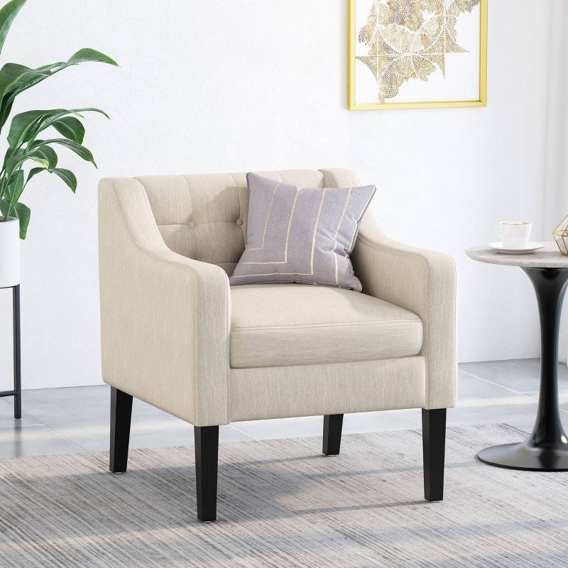 Deanna Contemporary Fabric Tufted Accent Chair - Christopher Knight Home, 3 of 11