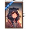 Trends International Wumples - Anime Catgirl Framed Wall Poster Prints - 3 of 4