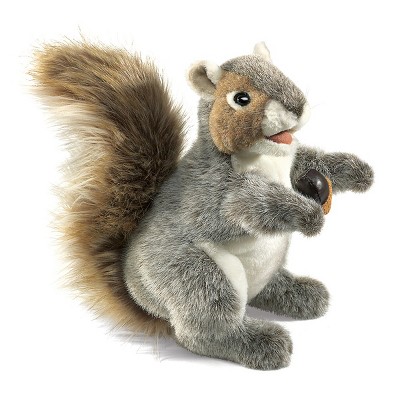 Folkmanis Soft Gray Squirrel Hand Puppet for Dramatic Play and Interactive Reading