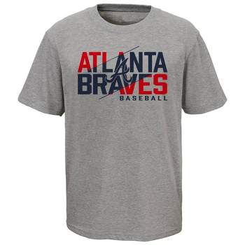 MLB Atlanta Braves Boys' White Pinstripe Pullover Jersey - XS
