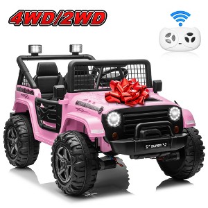 JOYRACER 24V Ride-On Truck for Kids w/ Remote, XL 2-Seater, 4×200W Motors, 4WD/2WD Switch, Bluetooth, Music – Electric Toys Car for Boys Girls - 1 of 4