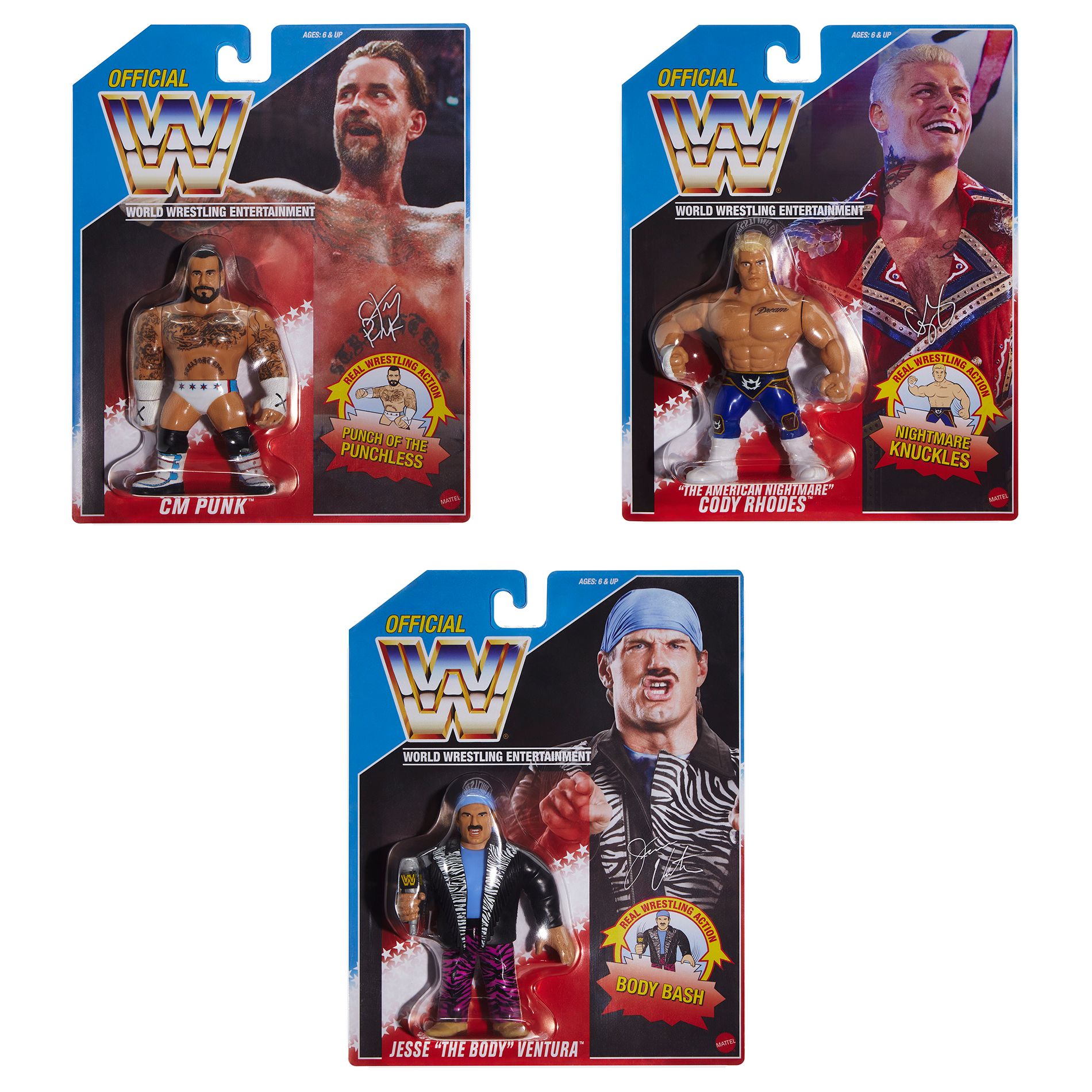 WWE 2026 Retros Ringside Exclusive Set of 3 Wave 1 Action Figures