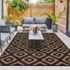 Outdoor Rug Modern Geometric Rug Waterproof Reversible Plastic Straw Rug for Patio Camping RV Balcony Backyard - 2 of 4