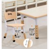 Kids Table and 6 Chairs Set, Height Adjustable Children’s Desk with Ergonomic Chairs, Multifunctional for Classroom Daycare Home, Max 300lbs - 3 of 4