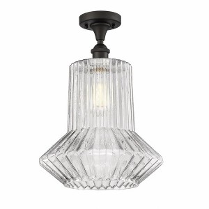 Springwater - 1 Light Semi-Flush Mount In Industrial Style-17 Inches Tall and 12 Inches Wide - 1 of 1