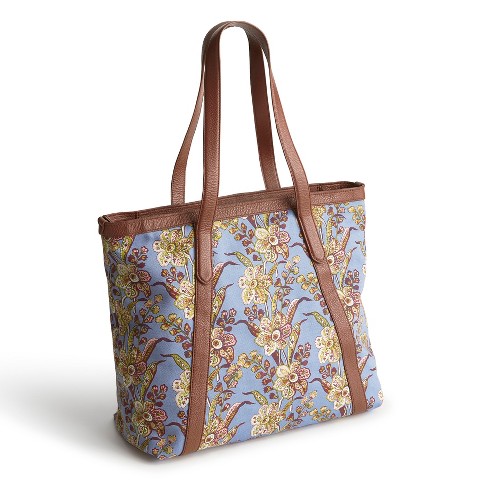 Vera Bradley Women's Oxford Canvas Original Zip Tote Bag Begonia Fields