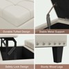 Faux Leather Lift-Top Coffee Table Ottoman, Large Upholstered Footrest Stool Toy Box Storage - 4 of 4